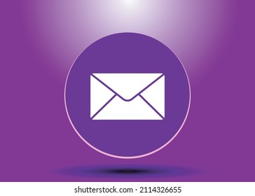 Icono de correo electrónico, icono de mensaje, ilustración vectorial