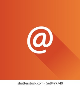 Email icon in Metro user interface color style. Message open envelope