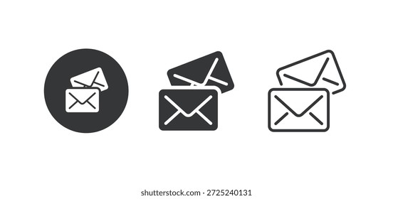 E-Mail-Symbol. Symbol für mehrere Serien. Perfektes Pixel einzeln auf weißem Hintergrund. Vektorgrafik