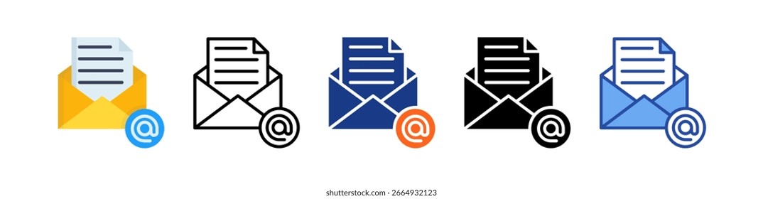 Icono de correo electrónico Ilustración de estilo múltiple