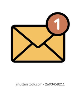 Email icon with new message notification badge