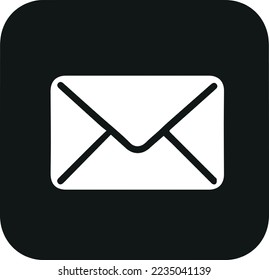 Email icon on blue background,clean vector