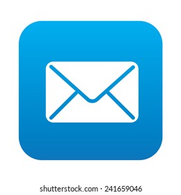 Email icon on blue background,clean vector