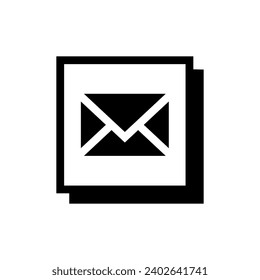 Email Icon on Neo Brutalism Style