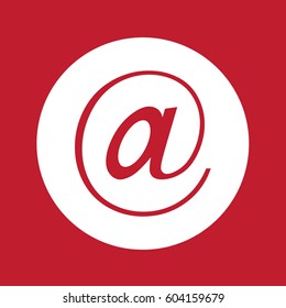 E-mail icon on red background