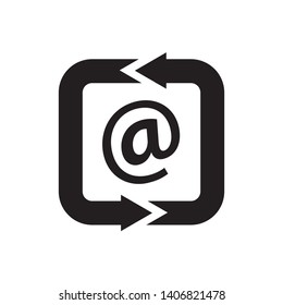 email icon on a white background in modern design style