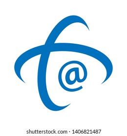 email icon on a white background in modern design style