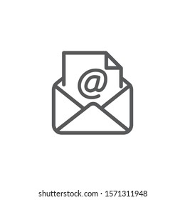 Email icon on white background