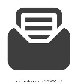 Icono de correo electrónico en fondo blanco