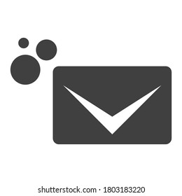 Email icon on white background vector illustration