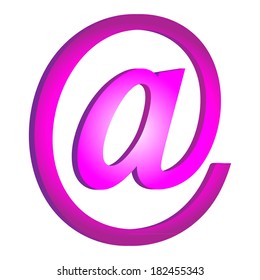 Email icon on white background