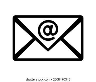 icono de correo electrónico en fondo blanco