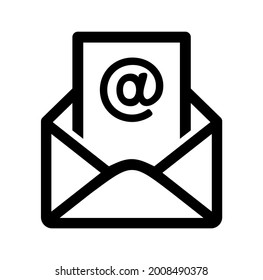 icono de correo electrónico en fondo blanco