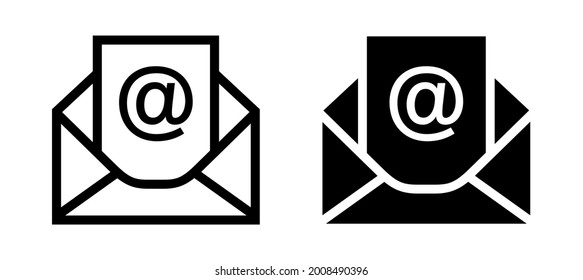 email icon on white background