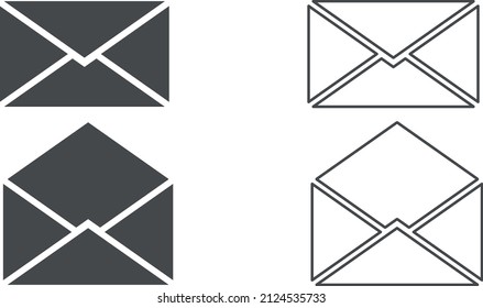 Icono de correo electrónico en fondo blanco