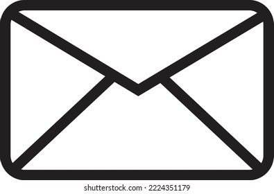 Email icon on white background. Contacts message send letter sign. Message symbol. Envelope Mail services. flat style.
