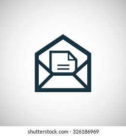 e-mail icon, on white background e-mail icon, on white background