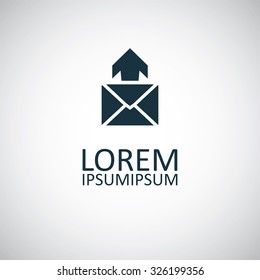 e-mail icon, on white background