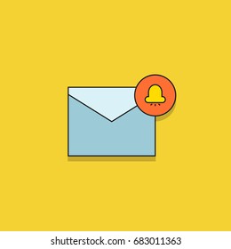 email icon on yellow background