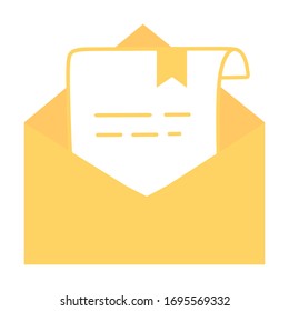 Email icon. Open envelope pictogram. Mail symbol, email and messaging, email marketing campaign for website design, mobile application, ui. Sending or receiving email concept working process.