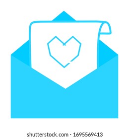 Icono de correo electrónico. Pictograma de sobre abierto. Símbolo de correo, correo electrónico y mensajería, campaña de marketing por correo electrónico para el diseño de sitios web, aplicación móvil, ui. Enviar o recibir el proceso de trabajo de concepto de correo electrónico.