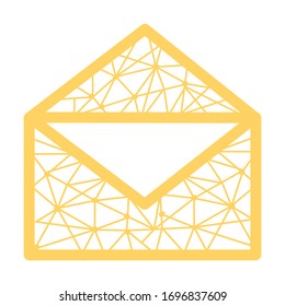Icono de correo electrónico. Pictograma de sobre abierto. Símbolo de correo, correo electrónico y mensajería, campaña de marketing por correo electrónico para el diseño de sitios web, aplicación móvil, ui. Enviar o recibir el proceso de trabajo de concepto de correo electrónico.