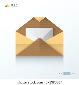 email icon origami paper