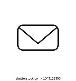 Email icon. Outline email icon isolated on white background