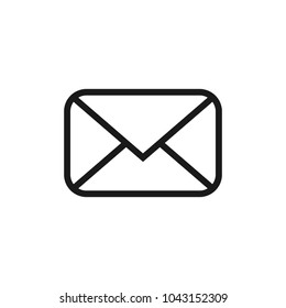 Email icon. Outline email icon isolated on white background