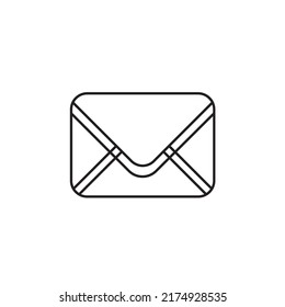 email icon outline style design. email icon vector illustration. isolated on white background.