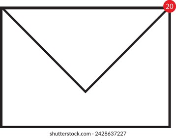 email icon outline. suitable for design interface or etc