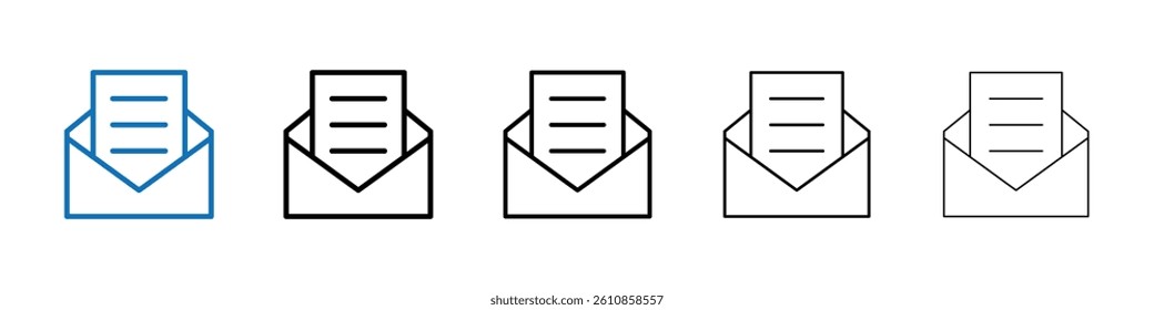 Email icon Outline vector logo for web ui