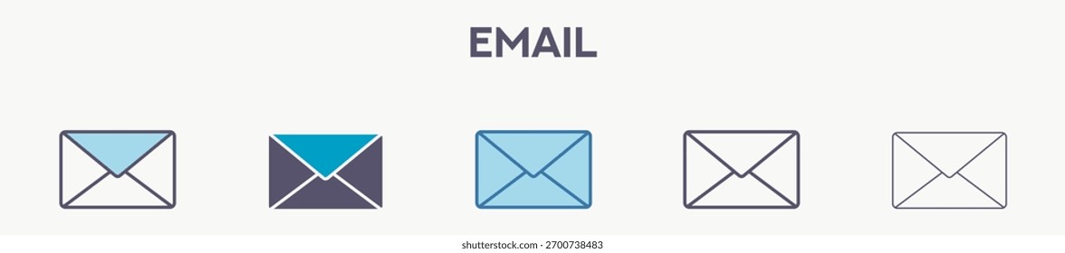 Email Icon Pack para Diseño gráfico - Multi Styles