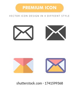 email icon pack isolated on white background. for your web site design, logo, app, UI. Vector graphics illustration and editable stroke. EPS 10.