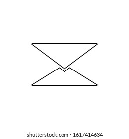 E-mail icon. Paper envelope symbol. Logo design element