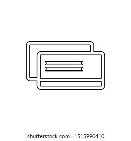 E-mail icon. Paper message symbol