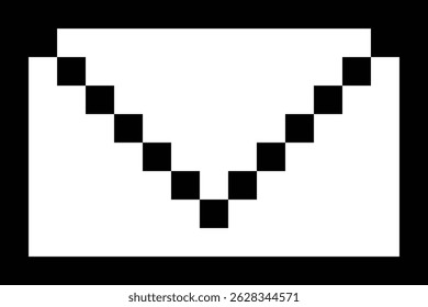Email Icon Pixel Vector Email Box Stock Vector