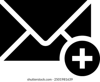 Icono de correo electrónico con signo más