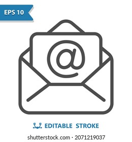 Email Icon. Professional, pixel perfect icon, EPS 10 format.