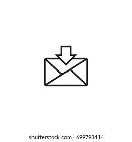 Email icon received arrow