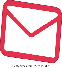 email icon red and white color 