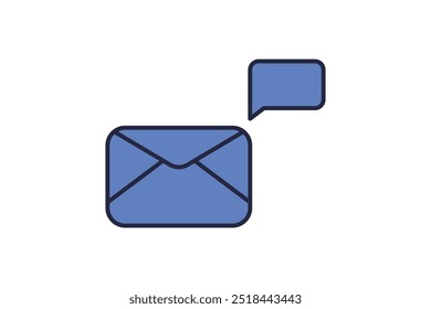 Email icon. Related to interaction. suitable for web site, app, user interfaces. flat line icon style