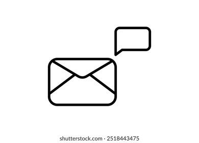 Email icon. Related to interaction. suitable for web site, app, user interfaces. Line icon style