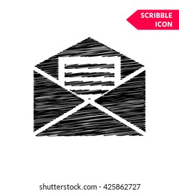 Email icon. Scribble icon for you design.