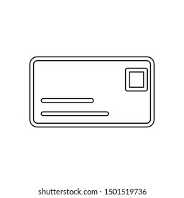 E-mail icon. Send envelope sign