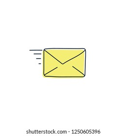 E-mail icon sent template clip art. Business concept icon design. Vector illustration