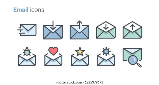 Email icon set