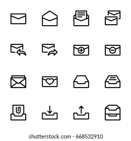 Email icon set