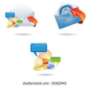 e-mail icon set 9