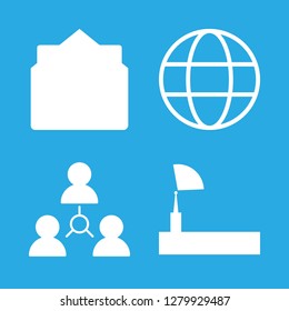 email icon set about internet, envelope and worldwide vector set